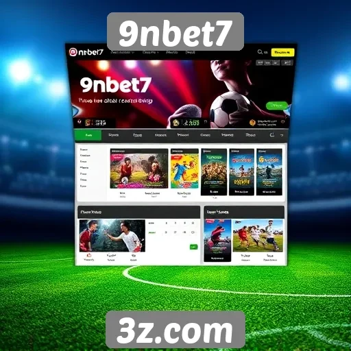 Interface do usuário do 9nbet7 em destaque