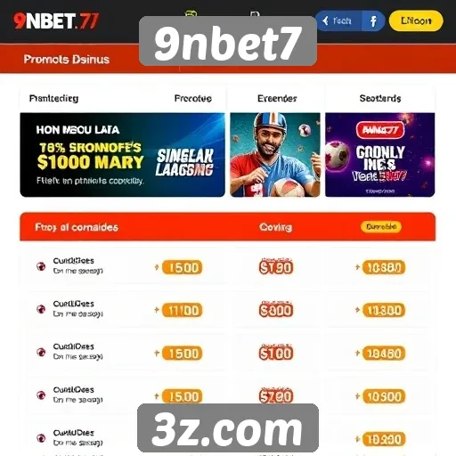 Promoções e bônus disponíveis em 9nbet7